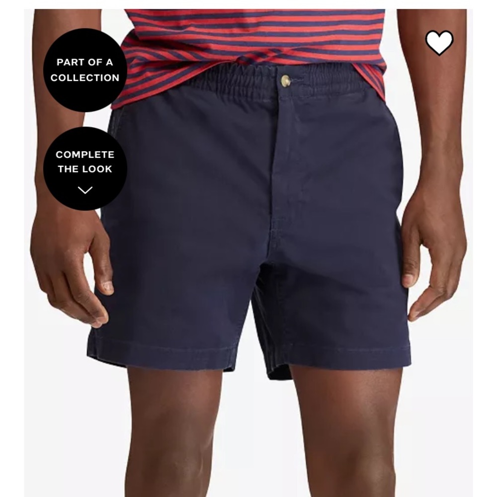 XL Navy Polo Ralph Lauren 6” Men's Classic-Fit Polo Prepster Shorts